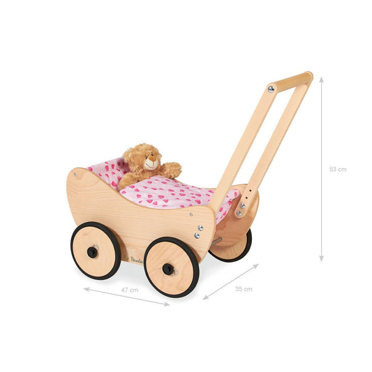 Puppenwagen „Trixi“, Natural, 2 Teile