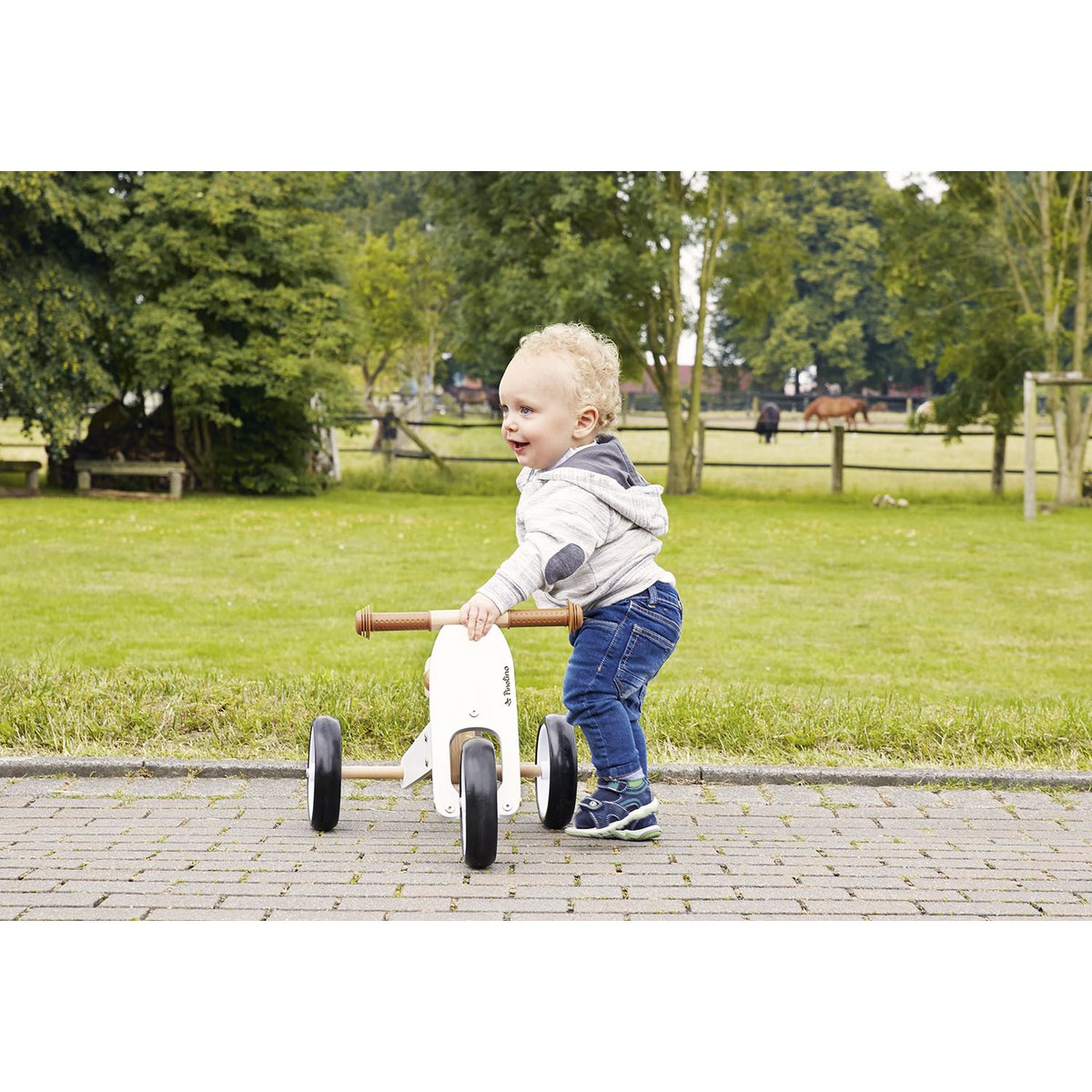 Mini -Dreirad „Charlie“, weiß/natürlich