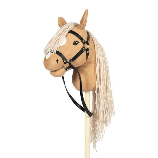 Hobbypferd mit offenem Mund, blond
