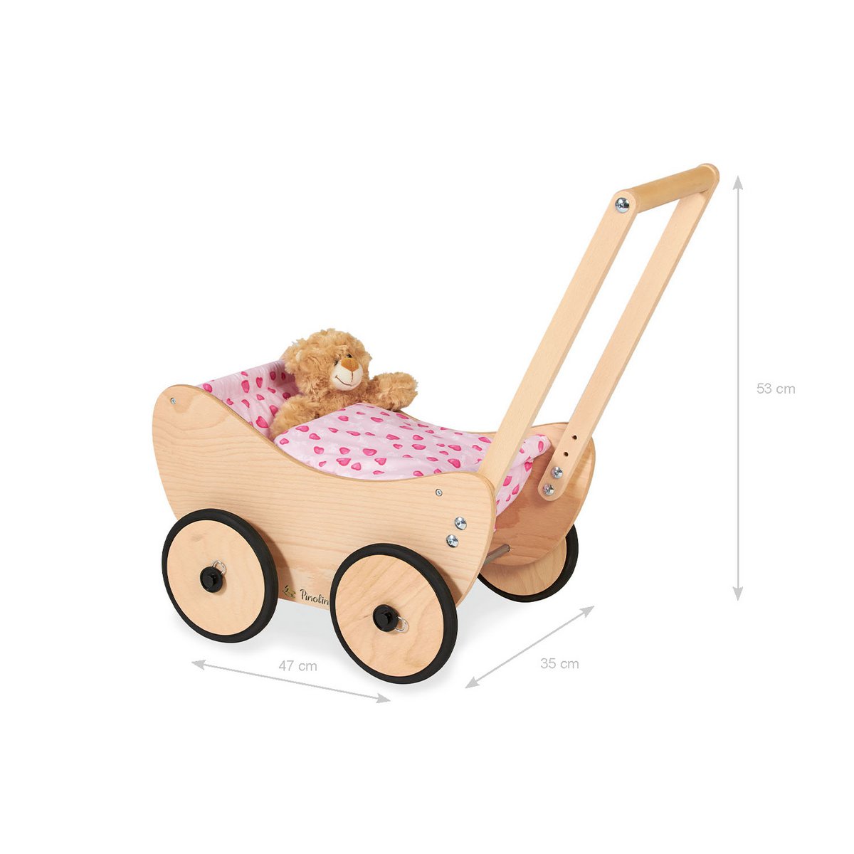 Puppenwagen „Trixi“, Natural, 2 Teile