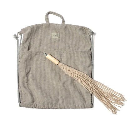 Hobbypferd mit offenem Mund, blond