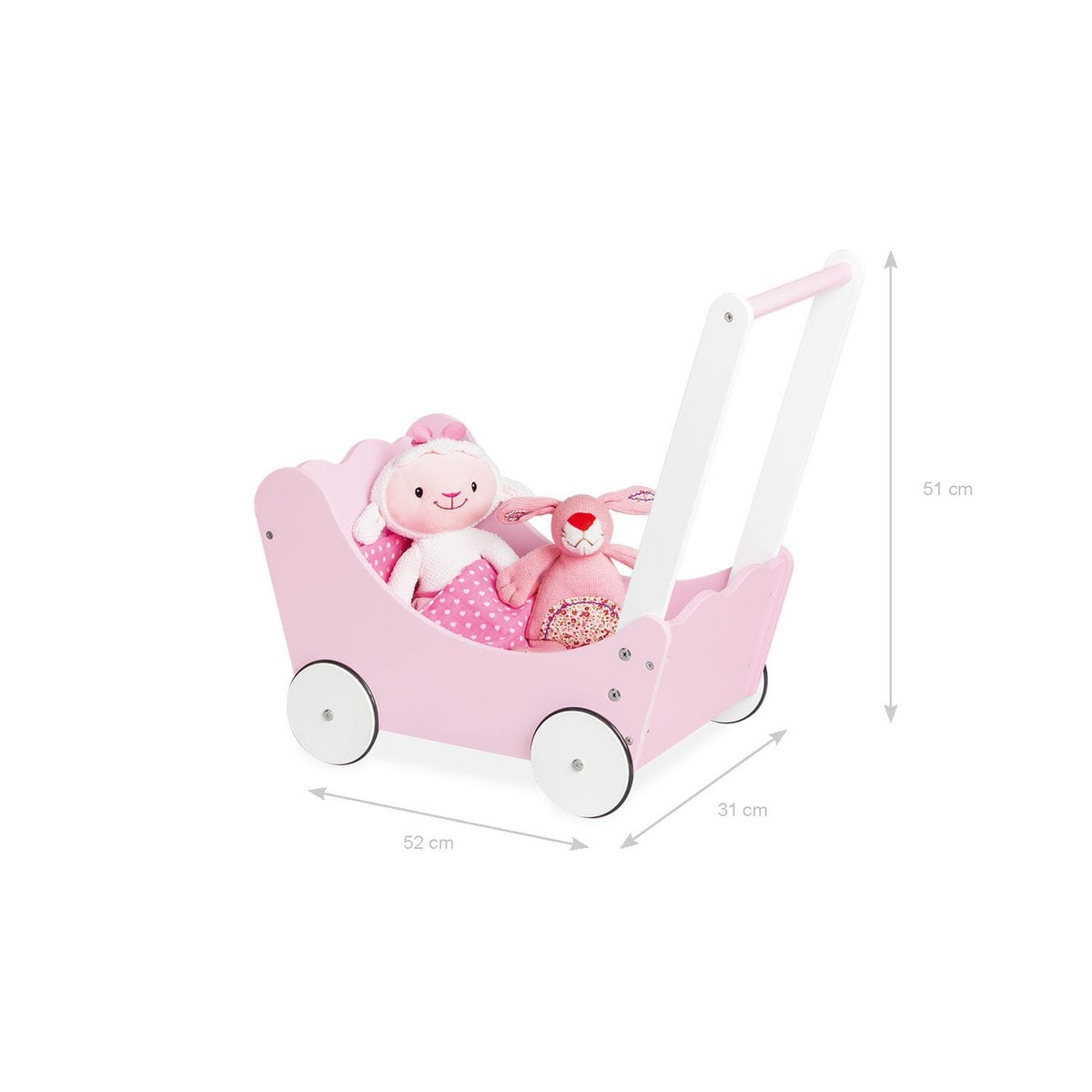 Puppenwagen „Jasmine“, 4 Teile
