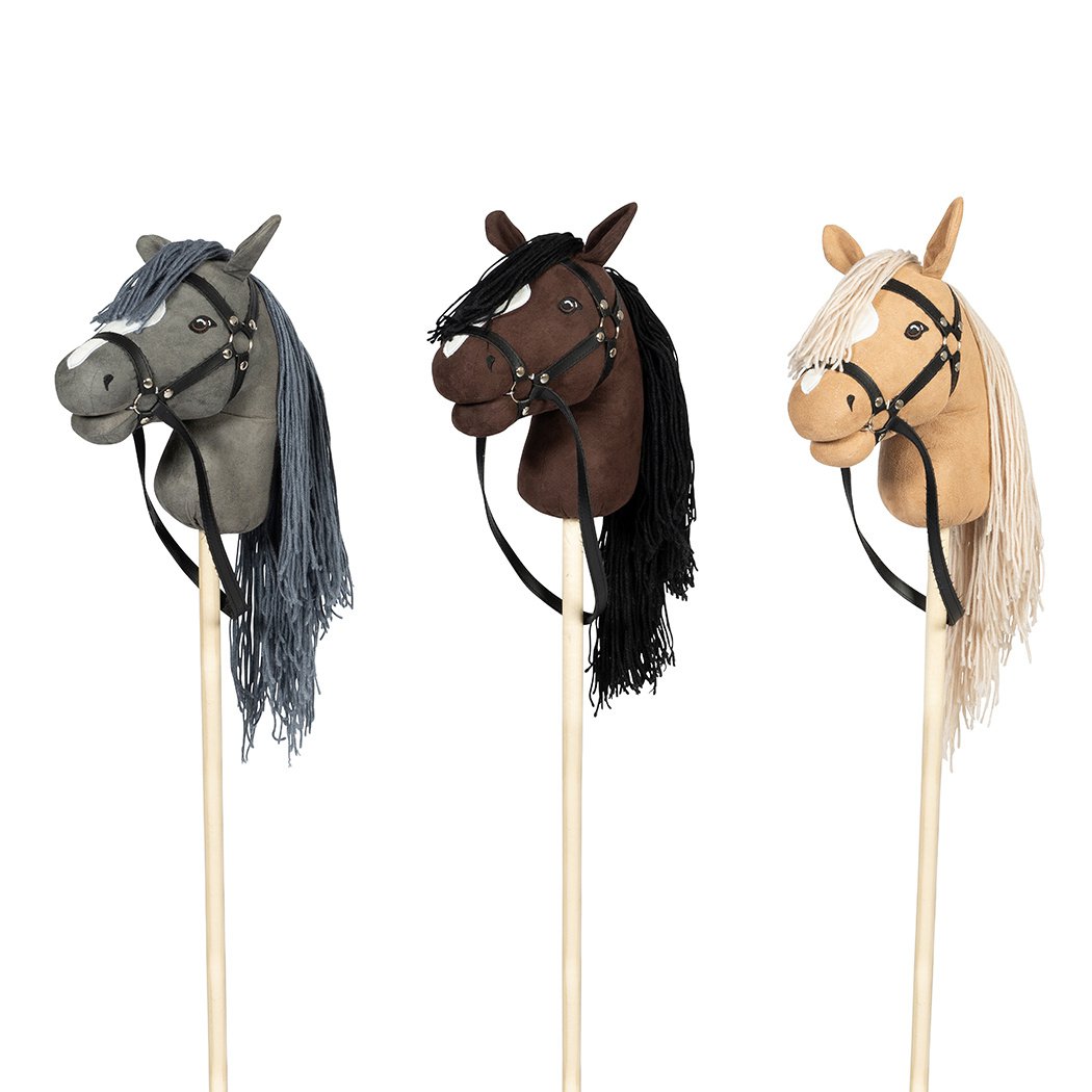 Hobbypferd offenes Maul grau